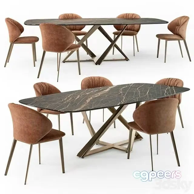 3ds Max Free – Bontempi Millennium table Drop chair