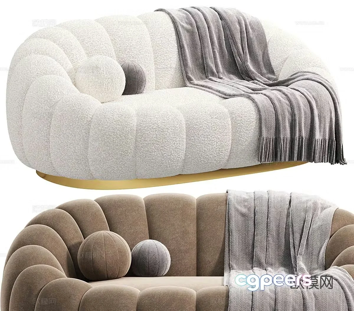 Double sofa bubble sofa 3d model
