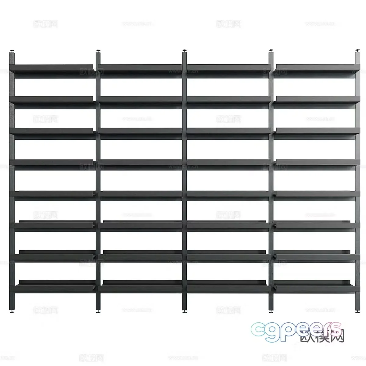 Modern showcase shelves 3d model