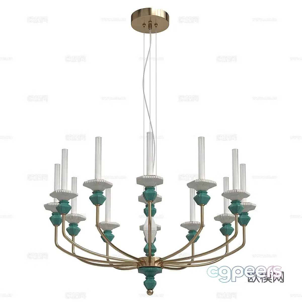 Modern simple light luxury chandeliers chandeliers simple chandeliers restaurant chandeliers living room chandeliers 3D model