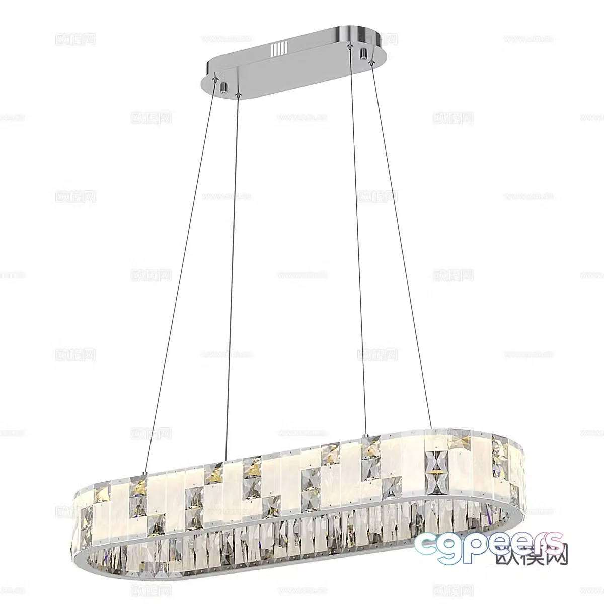 Modern crystal chandeliers restaurant chandeliers 3d model