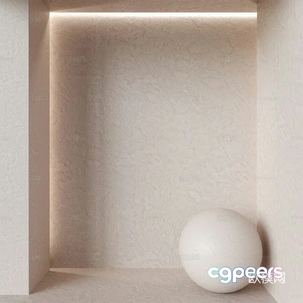 Modern micro cement wall coating 3d model