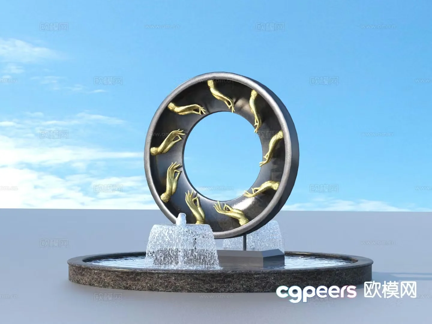 Urban sculpture landscape sculpture 3d model