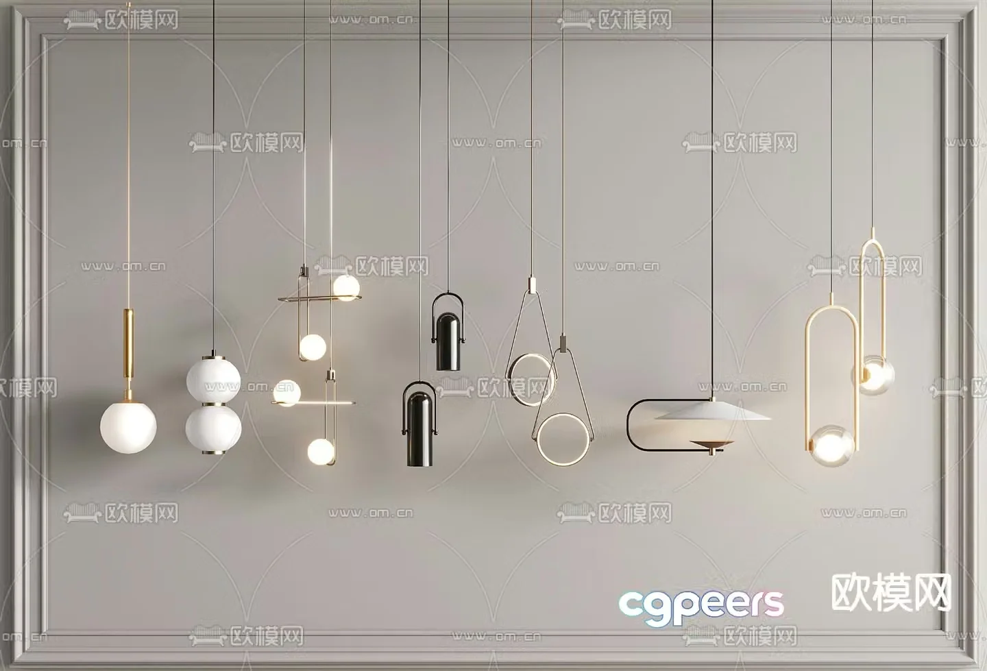 Bedside small chandelier 3d model