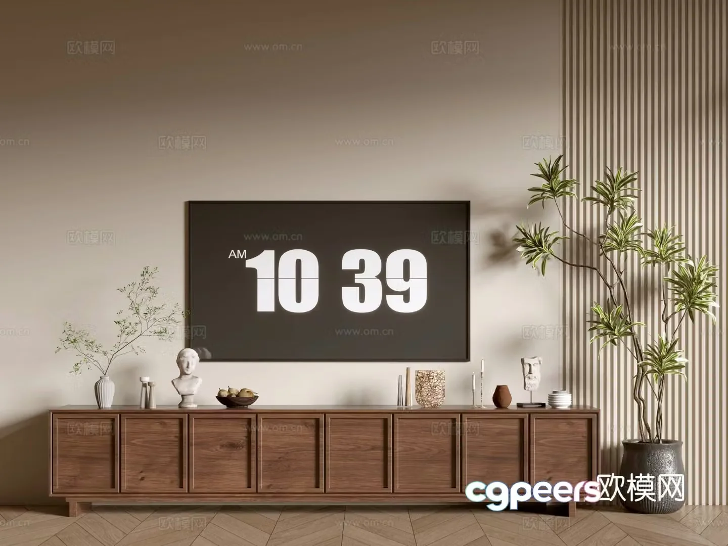 Wabi-sabi TV cabinet 3d model