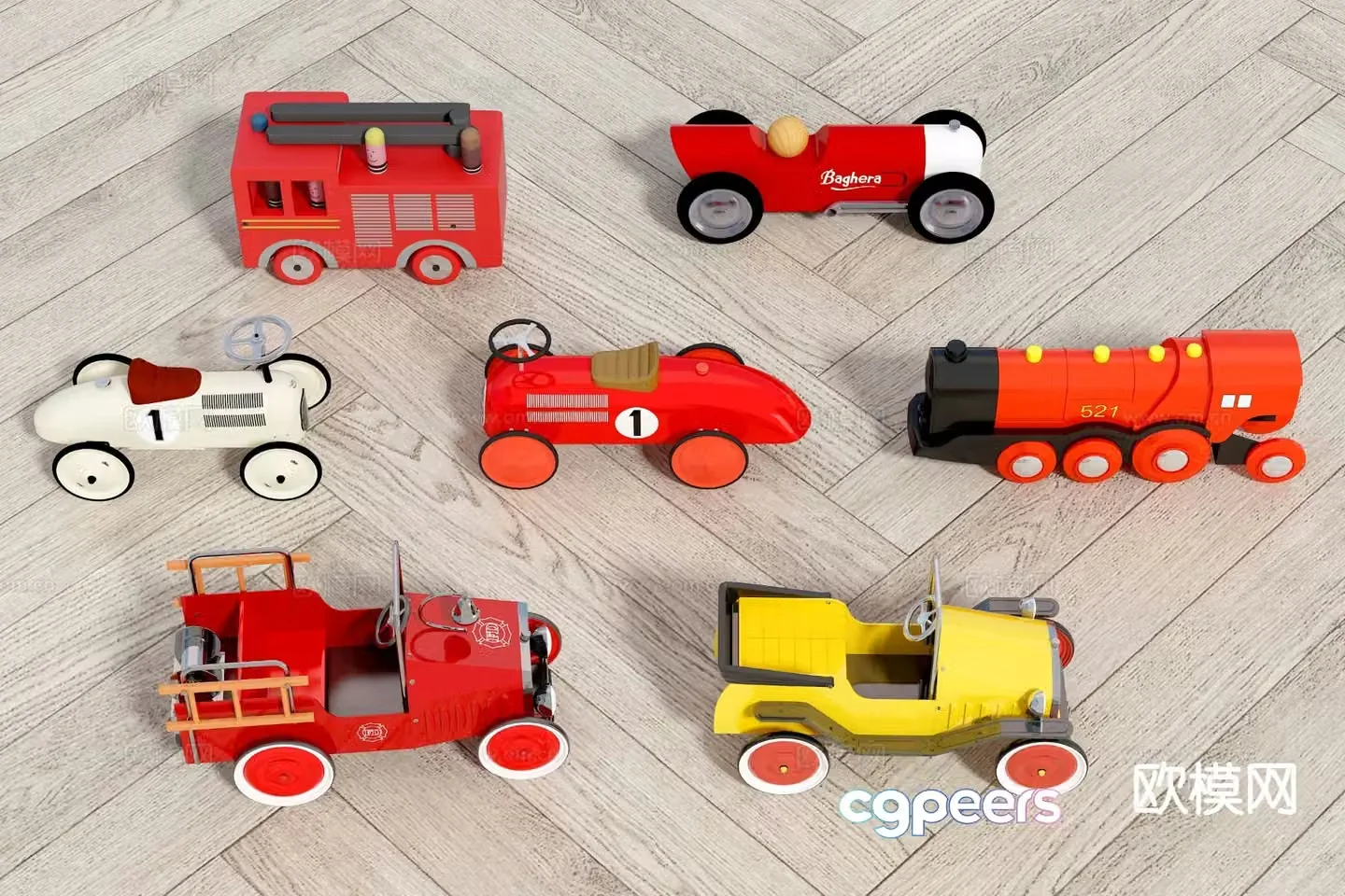 modern toys children’s toys toy car 3d model