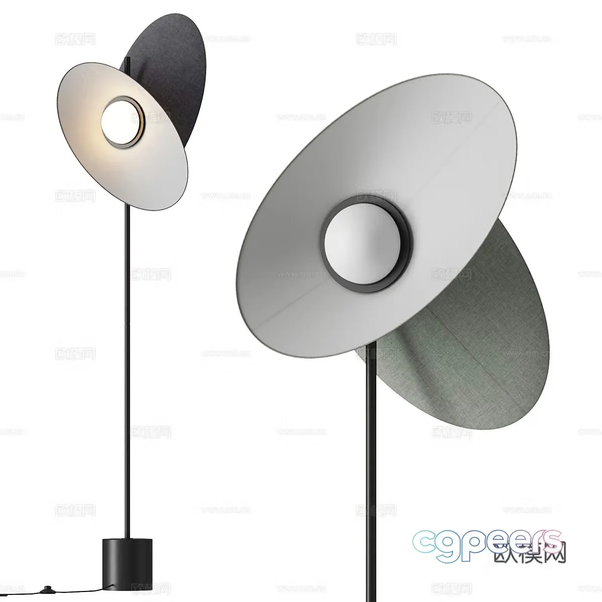 Modern Italian Maytoni Evolution Floor Lamp 3D Model