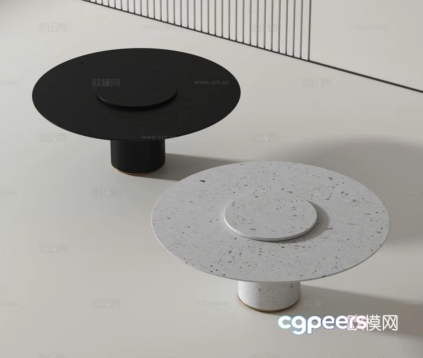 Simple coffee table round coffee table 3D model