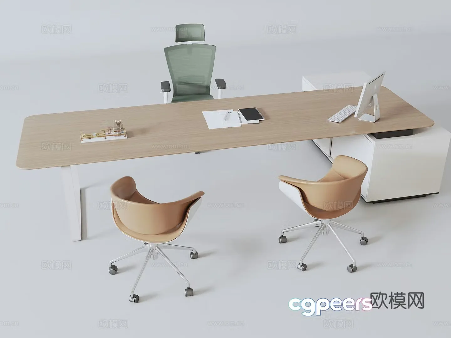 Manager desk 3d model