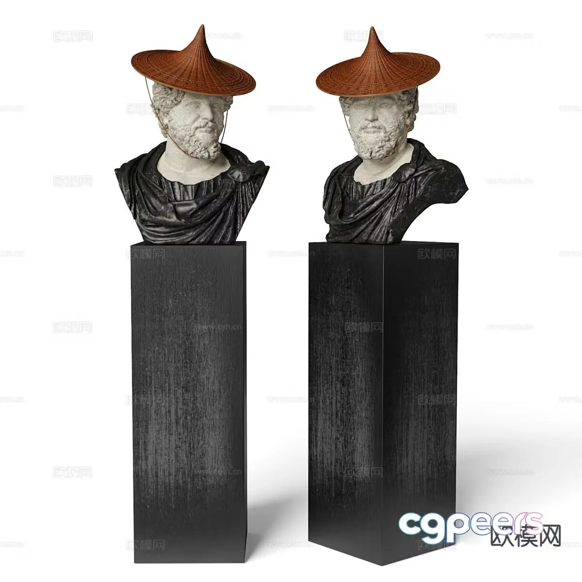 European head sculpture 3d model