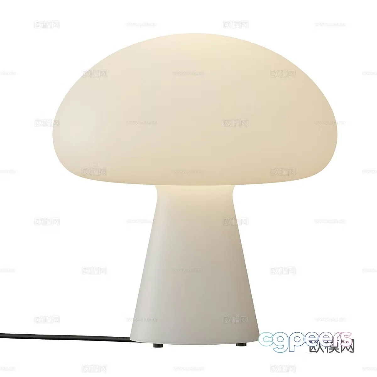 Modern cream style Obello desk lamp 3d model