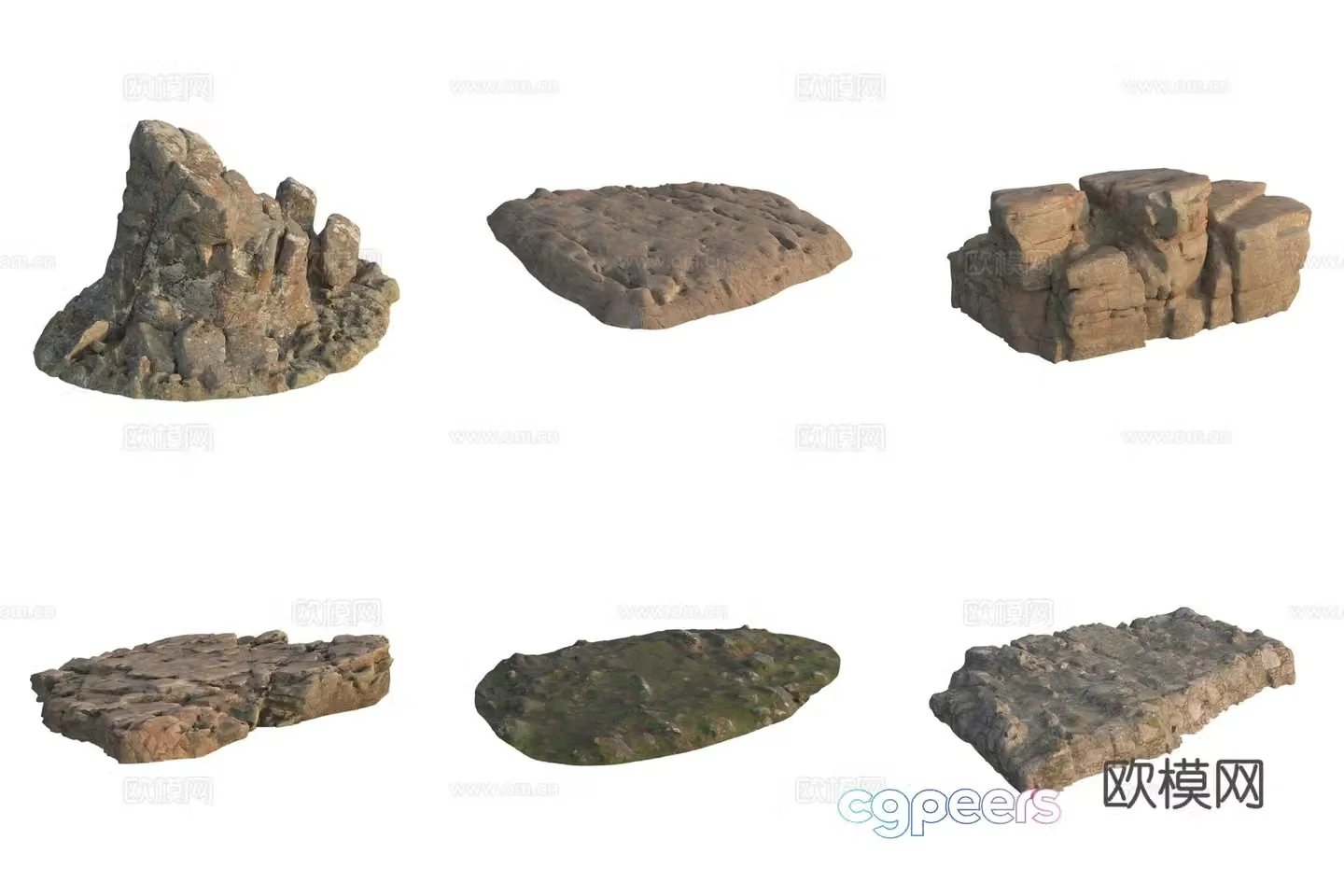 Seaside stone rock 3d model