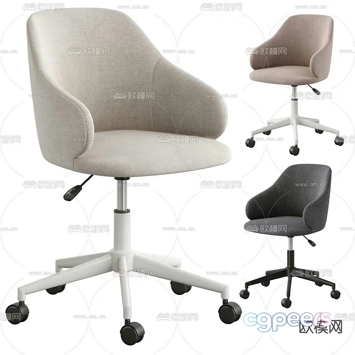 Office chair staff chair 3d model