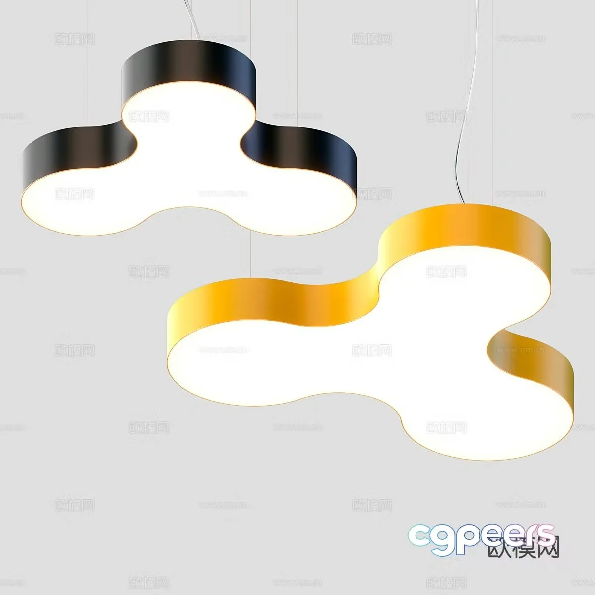 Irregular chandelier 3d model