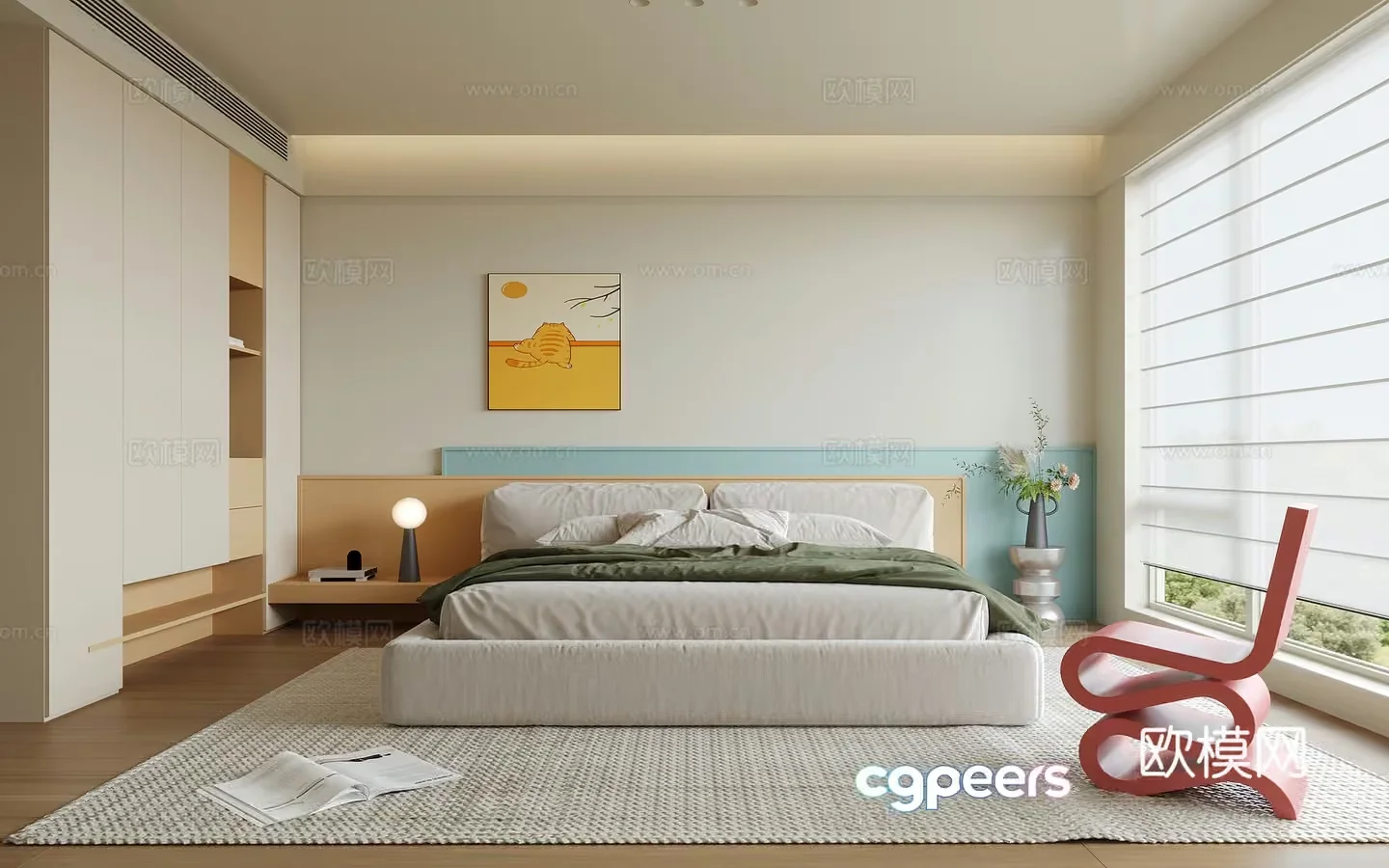 Modern Bedroom 3D Model – 6654 – CORONA Render