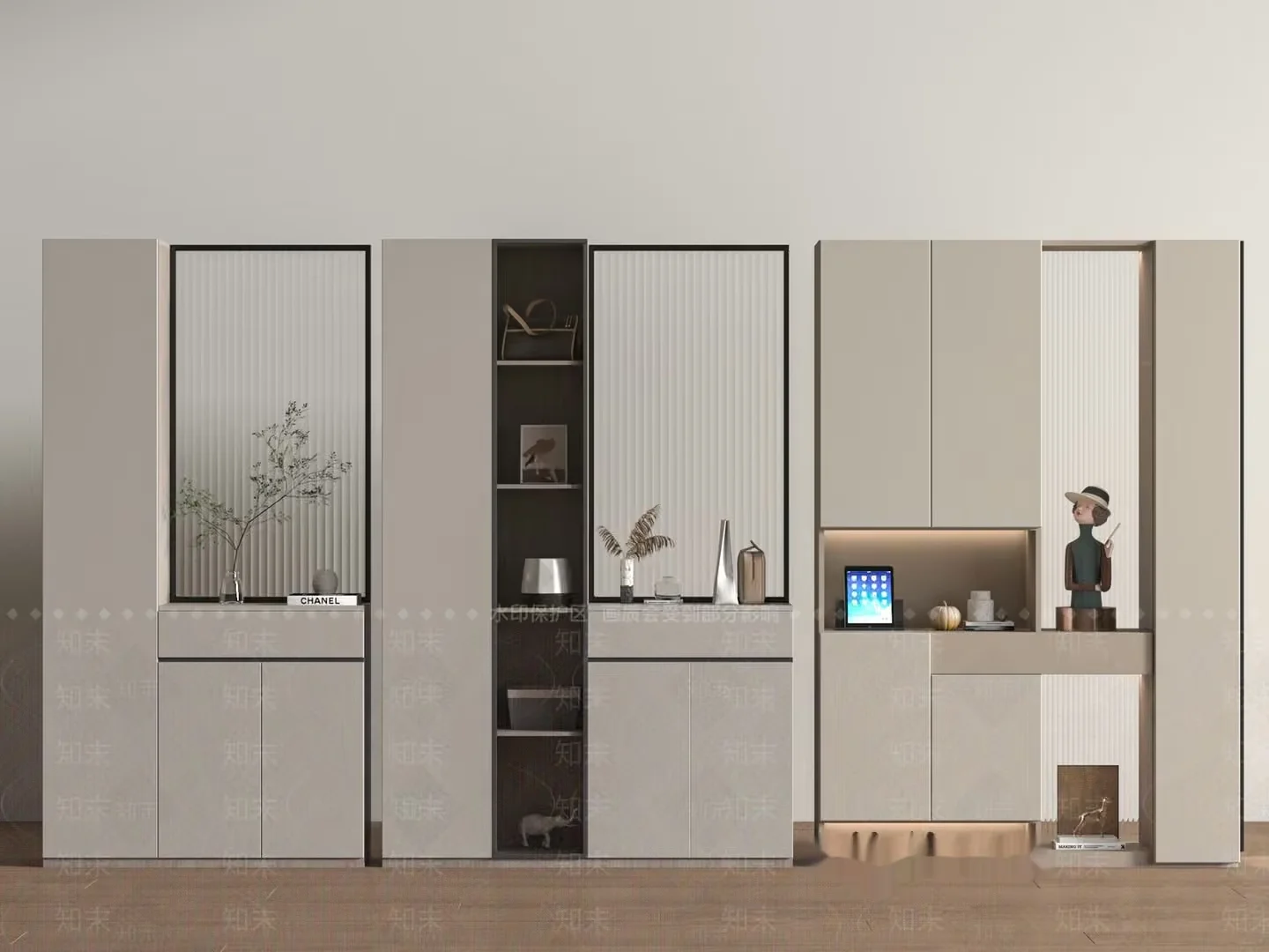 Modern Minimalist Decor 3D Model – 1036 – VRAY Render