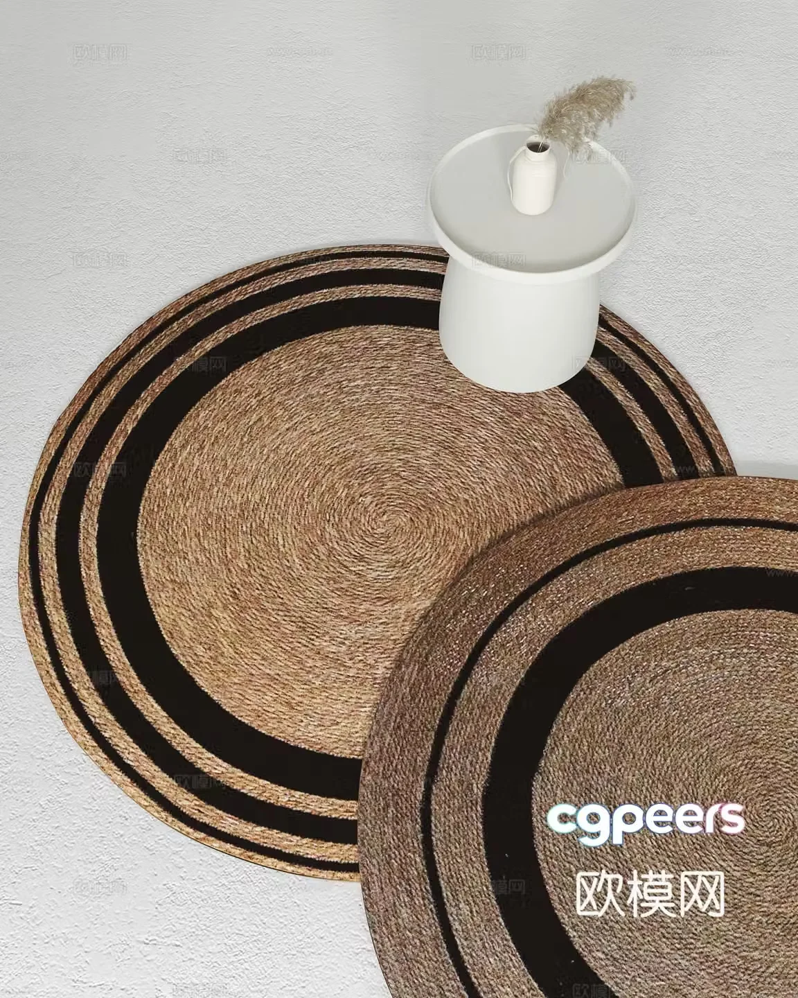 Modern carpet Round carpet 3d model