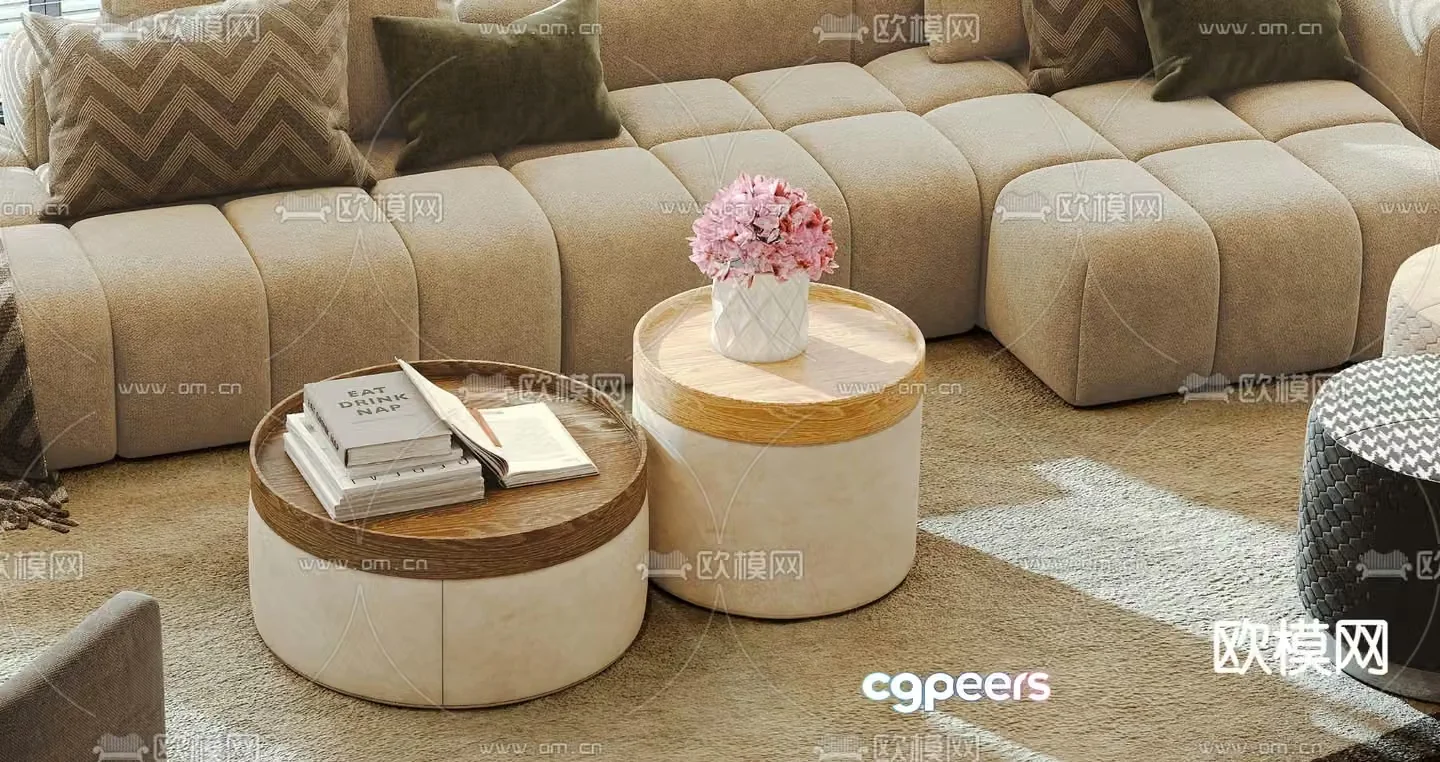 Modern sofa set 3d model