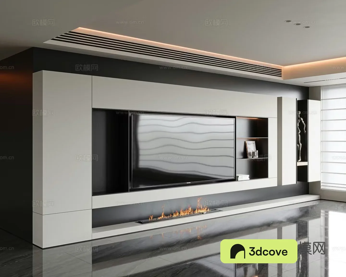 Italian TV background wall Living room TV background wall Hanging TV background wall Embedded TV wall