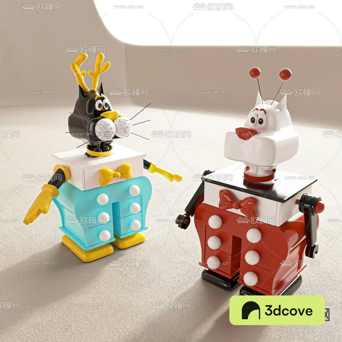 Children’s Cabinet Cartoon Side Cabinet 3D Model