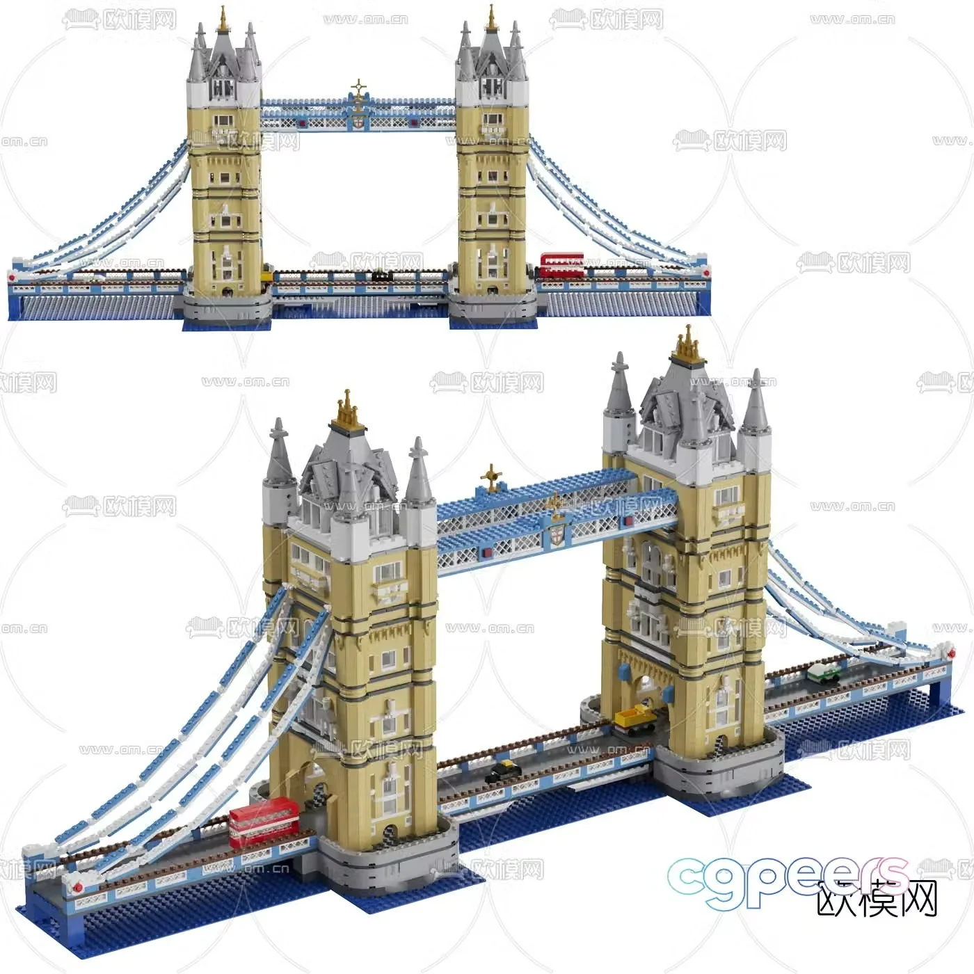 Modern London Tower Bridge toy 3d model