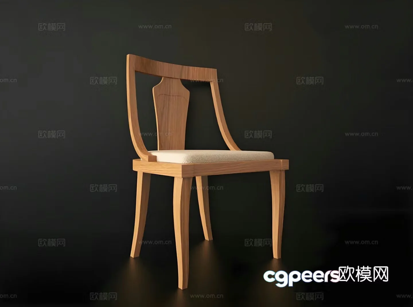 New Chinese style chair dining chair 3d model