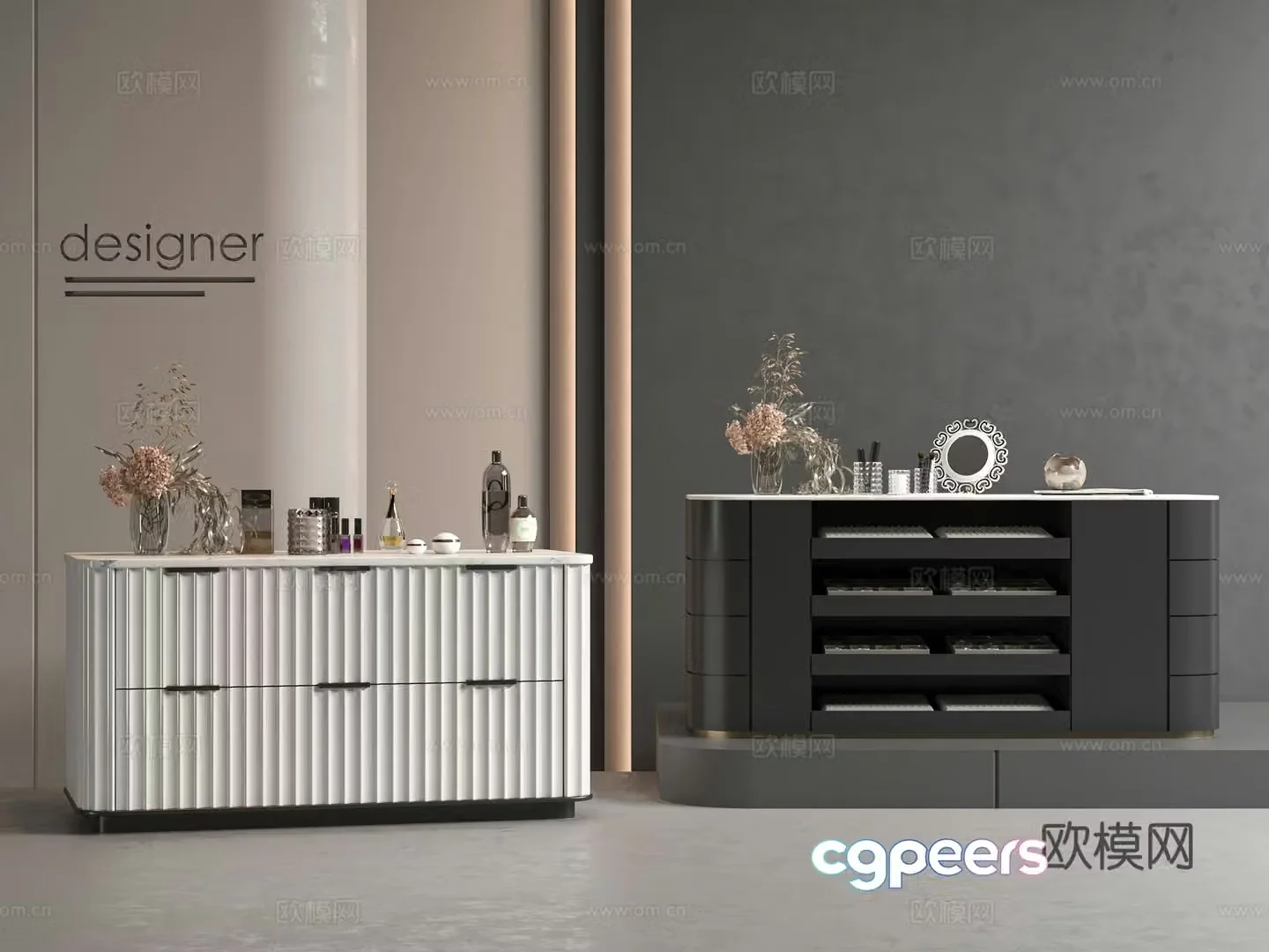 Modern jewelry cabinet 3d model