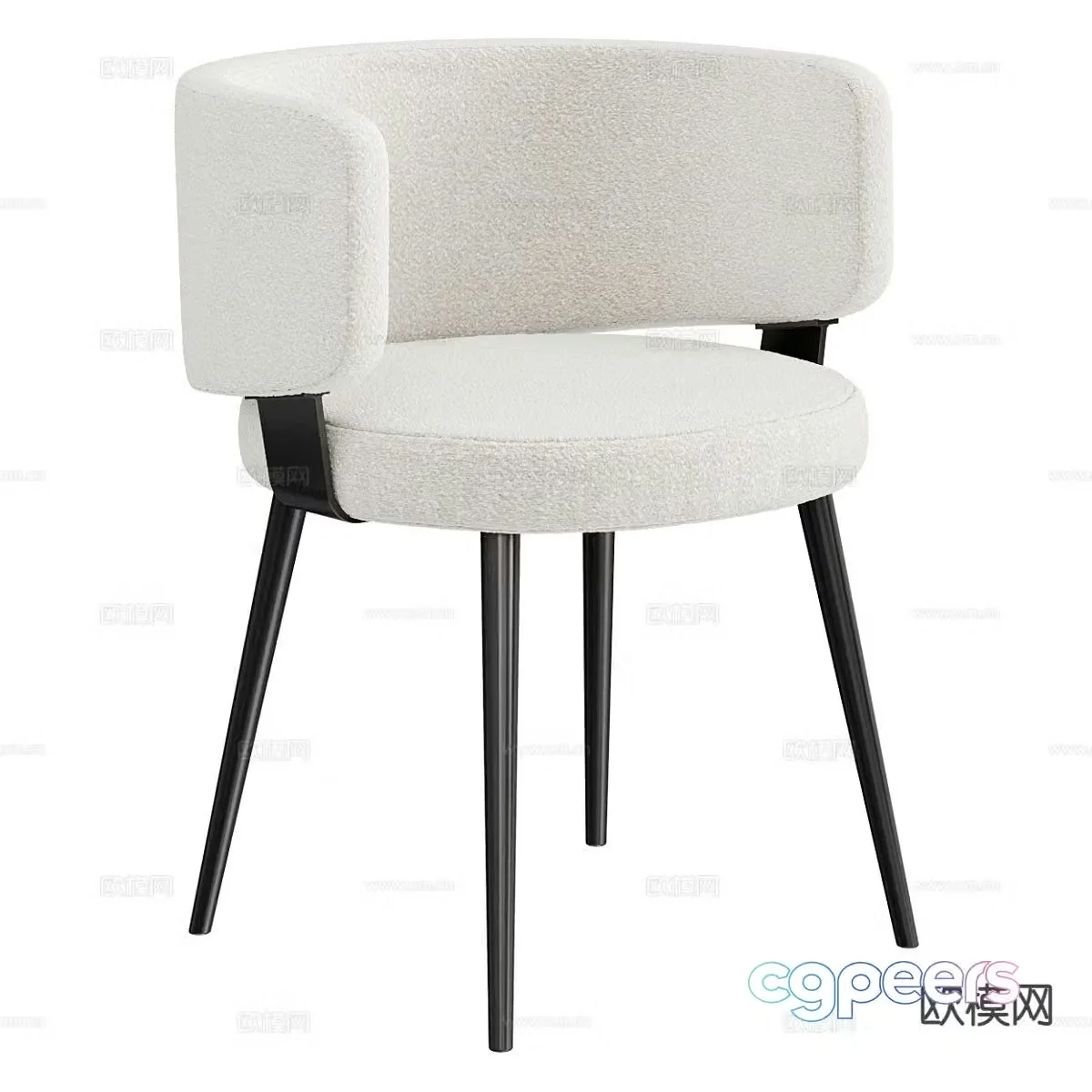 Modern chair leisure chair single chair 3d model