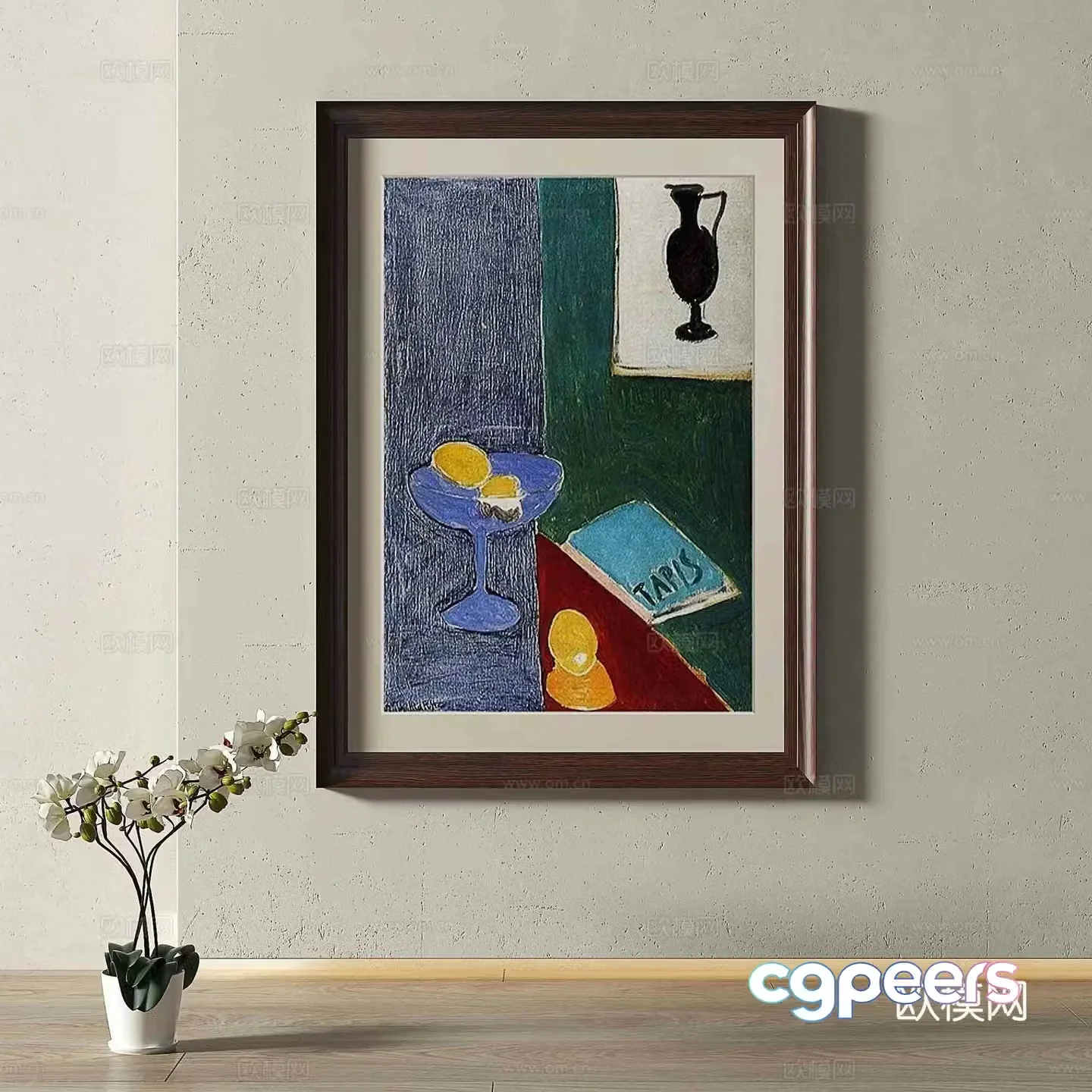 Modern European retro decorative painting 3d model