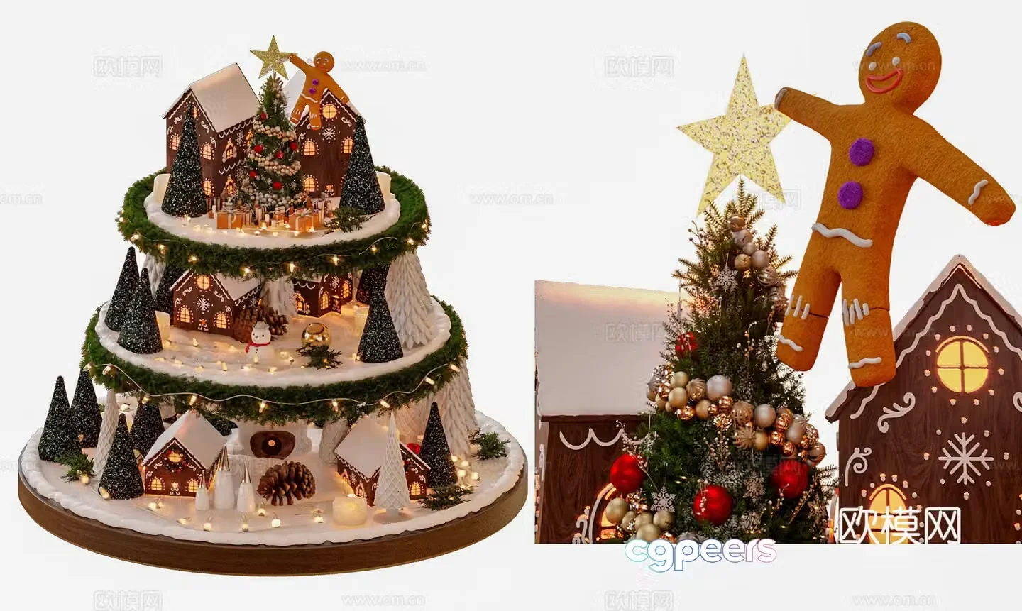 Modern Christmas decorations Christmas ornaments Snowman Indoor Christmas decoration ornaments Christmas presents 3d model