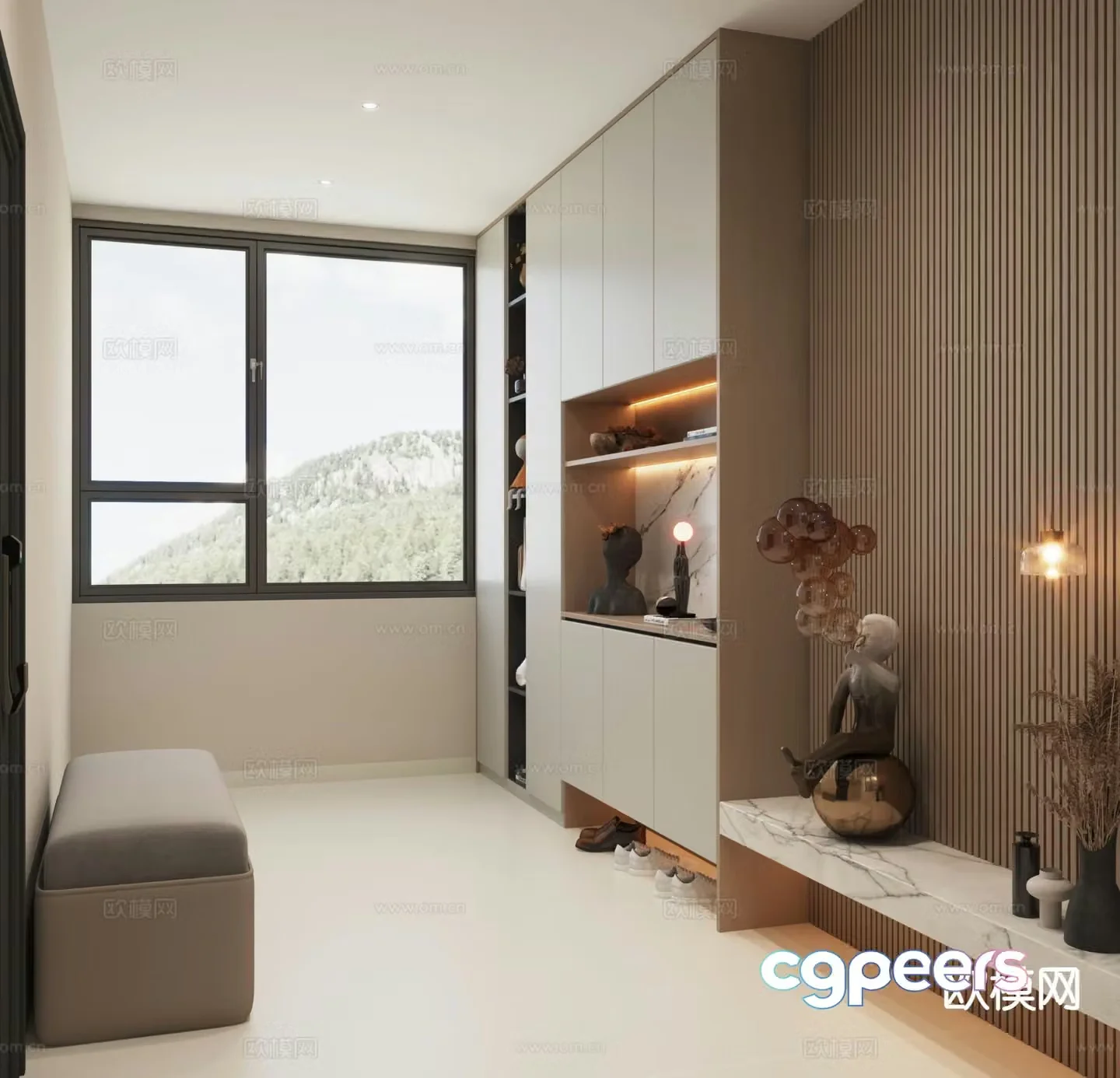 Entrance shoe cabinet Entry shoe cabinet 3D model