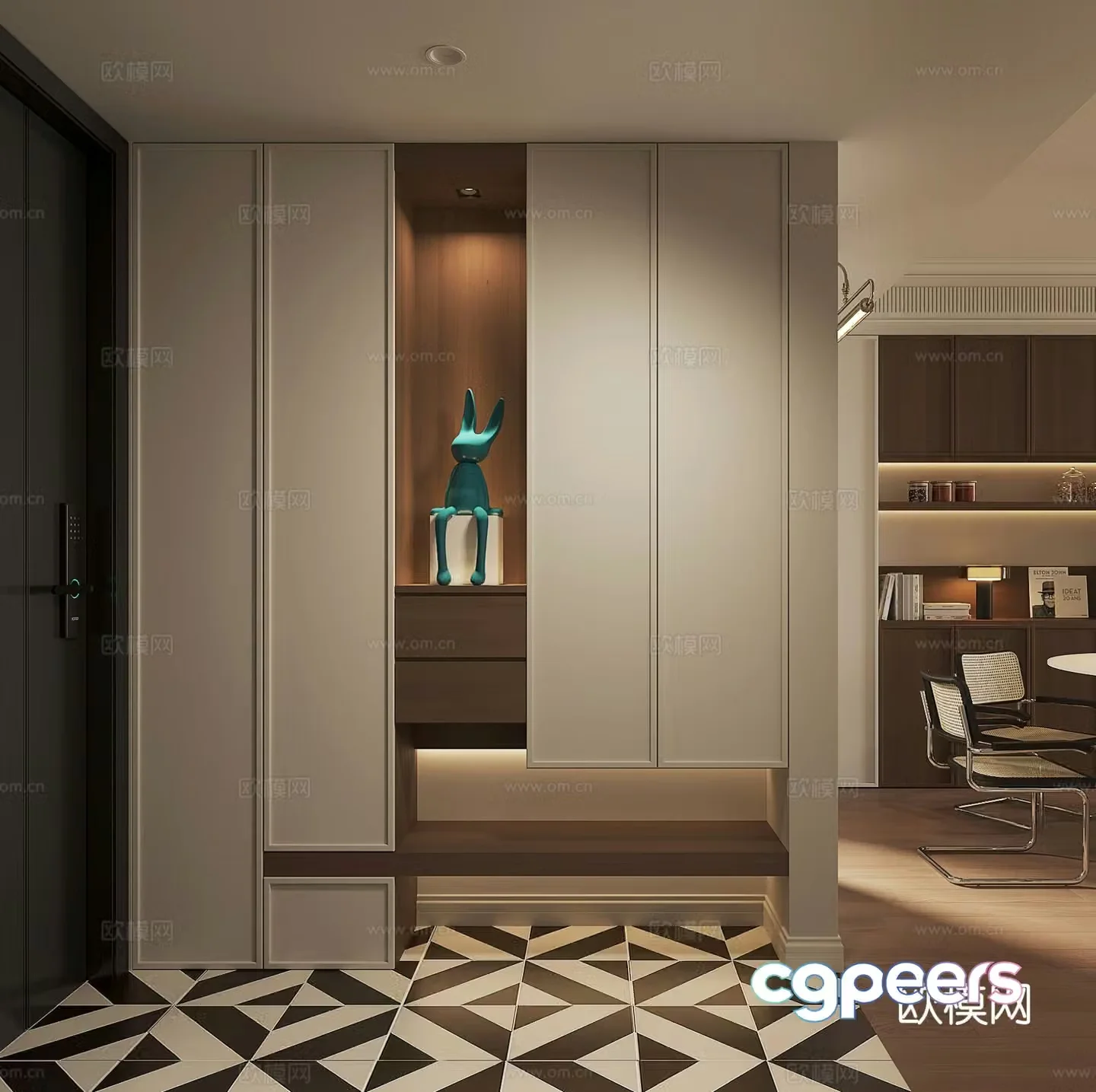 Entrance shoe cabinet Entry shoe cabinet 3D model