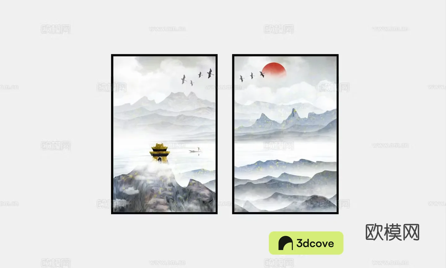 New Chinese style decorative painting landscape painting hanging painting