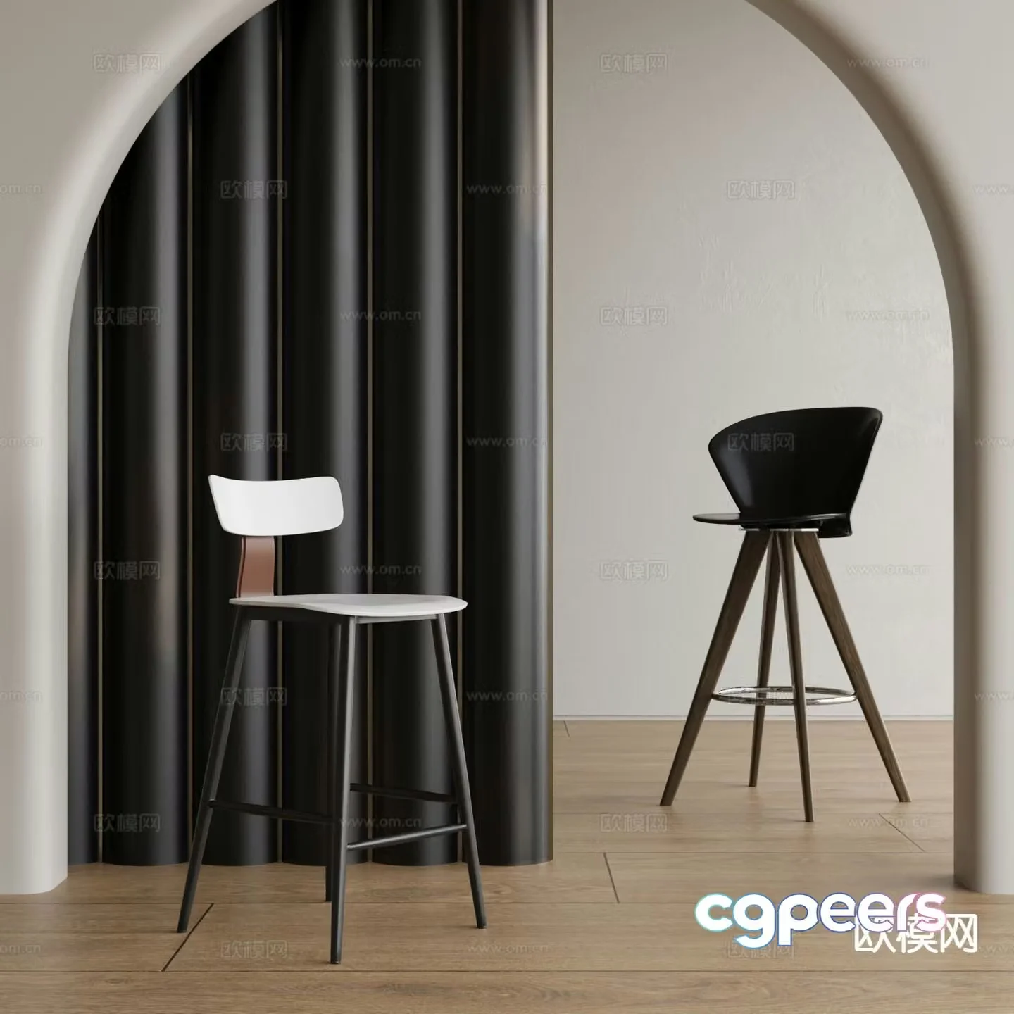 Modern bar stool bar stool 3d model