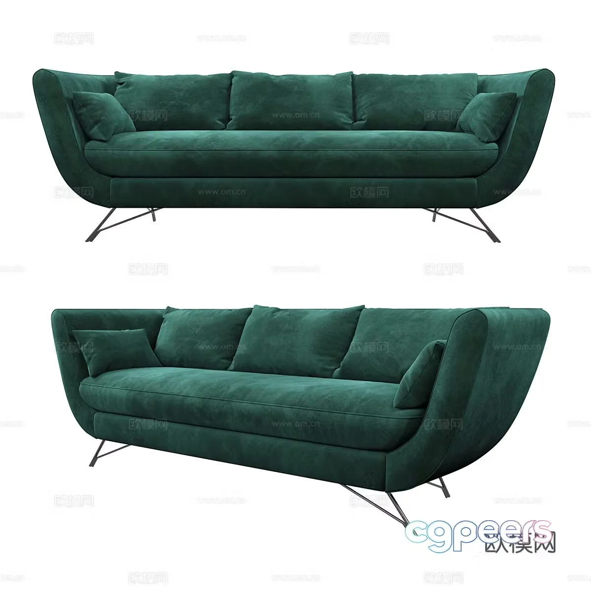 Modern light luxury Noor sofa 3d model