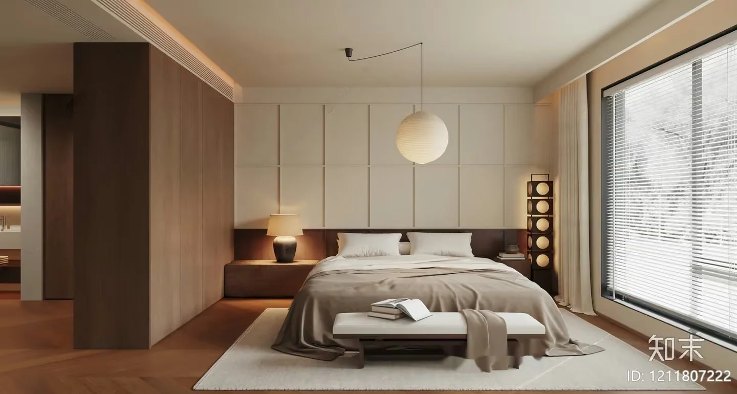 Modern Bedroom Decor 3D Model – 17875 – VRAY Render