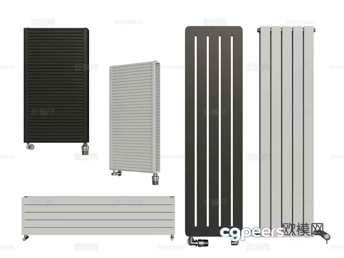 Modern radiator Heating pipe 3d model