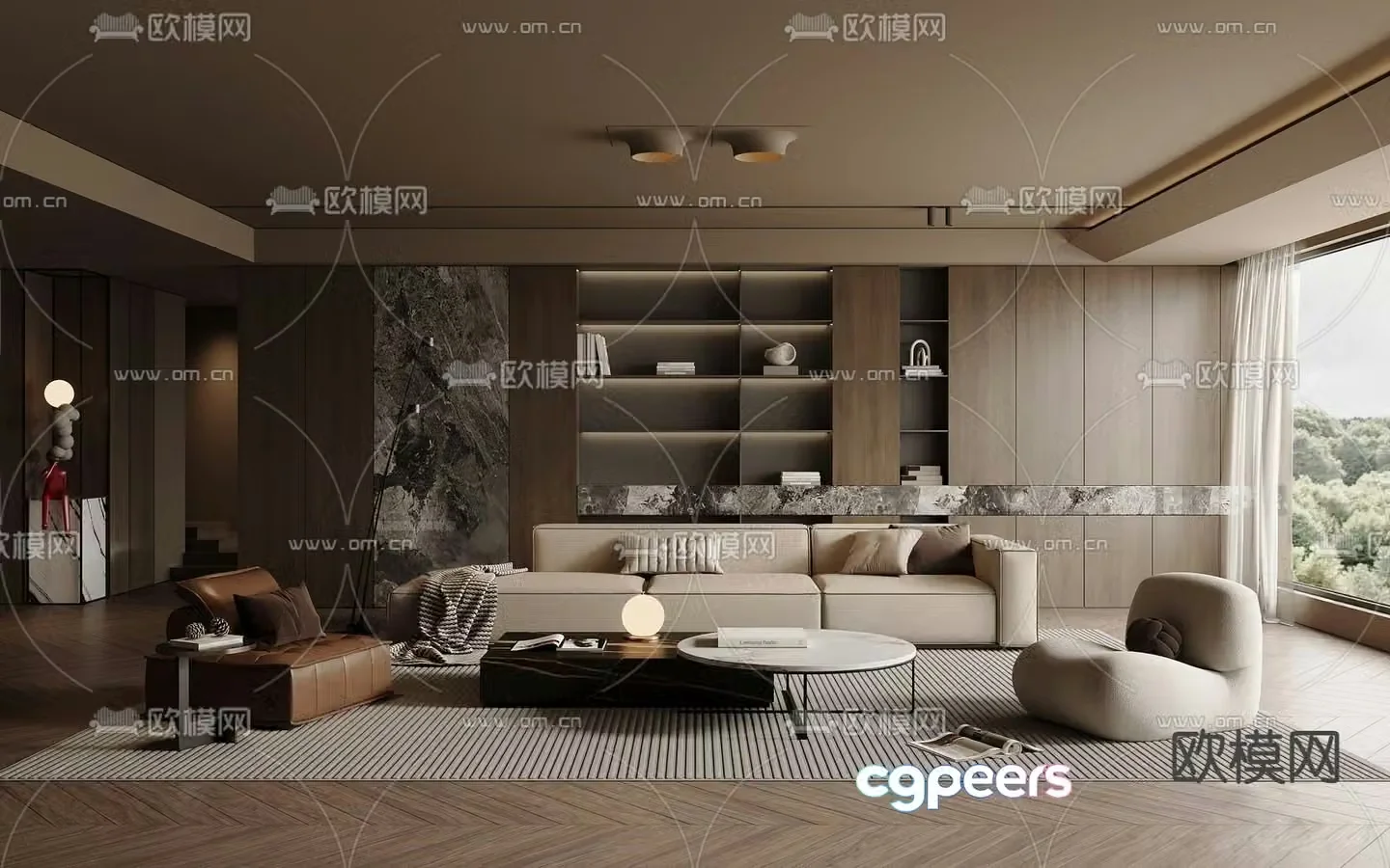 Modern living room 3d model