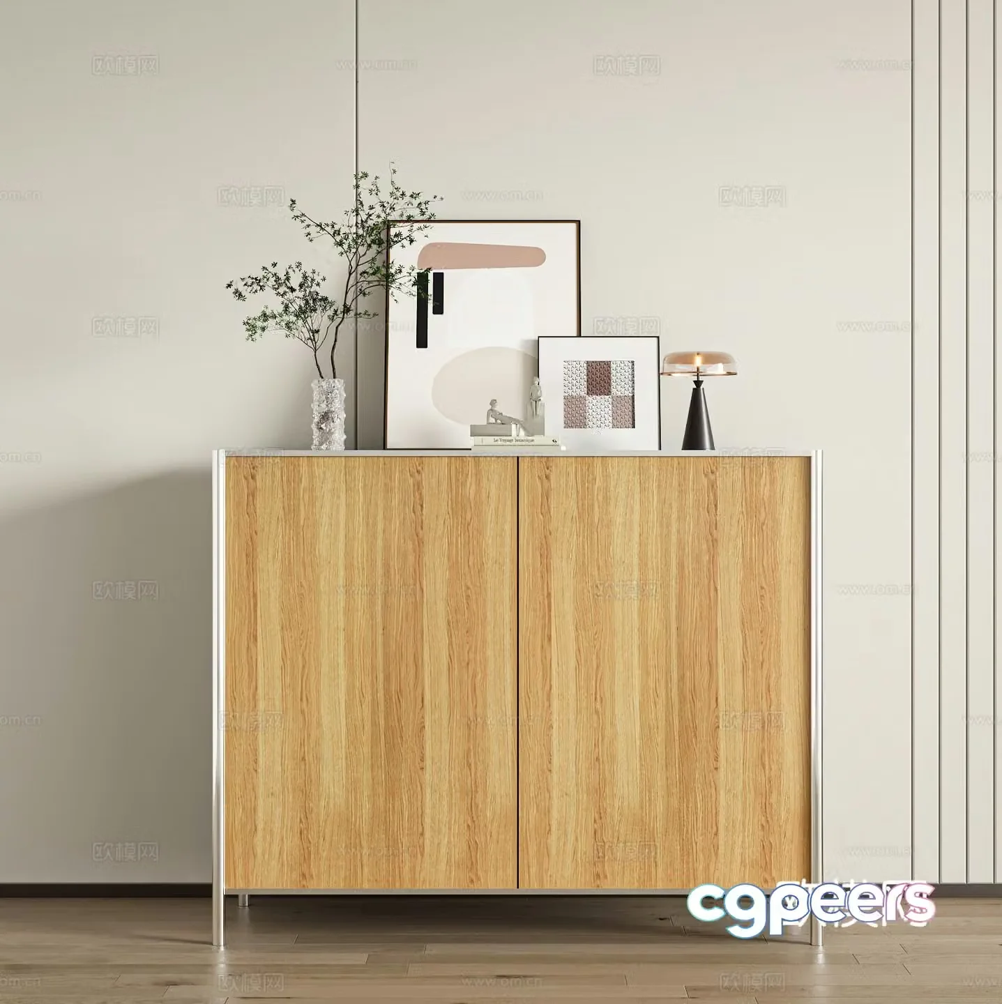Modern entryway cabinet side cabinet 3d model