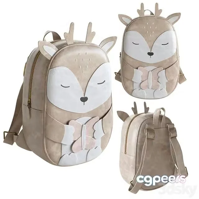 3ds Max Free – Kid’s backpacks Set 01