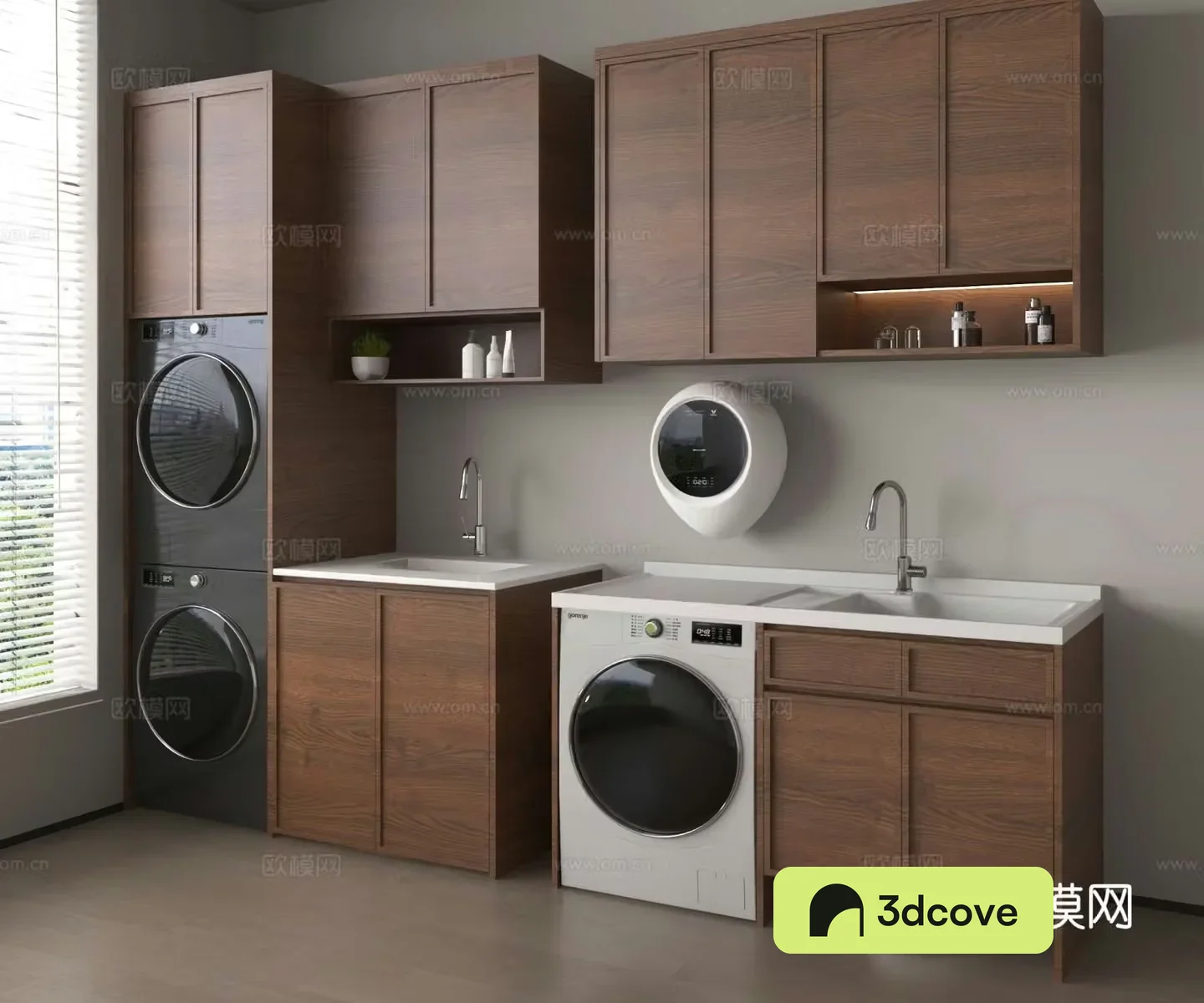 Medieval style balcony cabinet washing machine cabinet