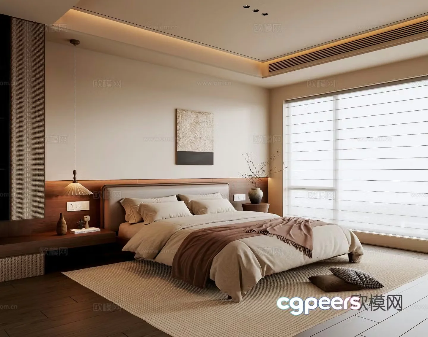 Middle style bedroom master bedroom 3D model