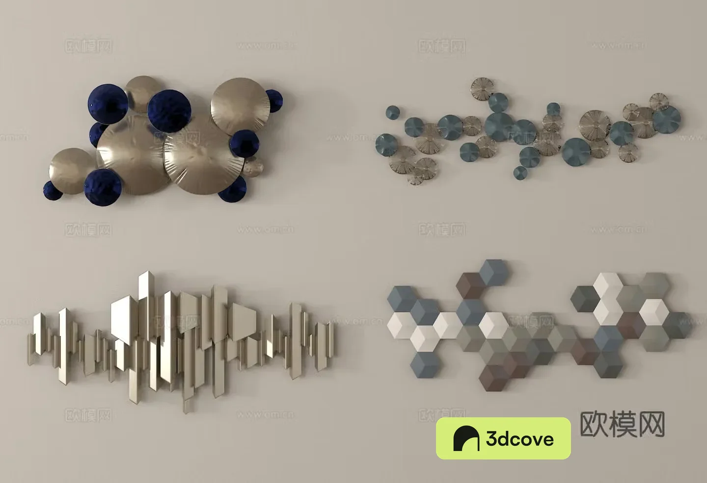 Geometric wall decoration metal hanging decoration three-dimensional wall decoration