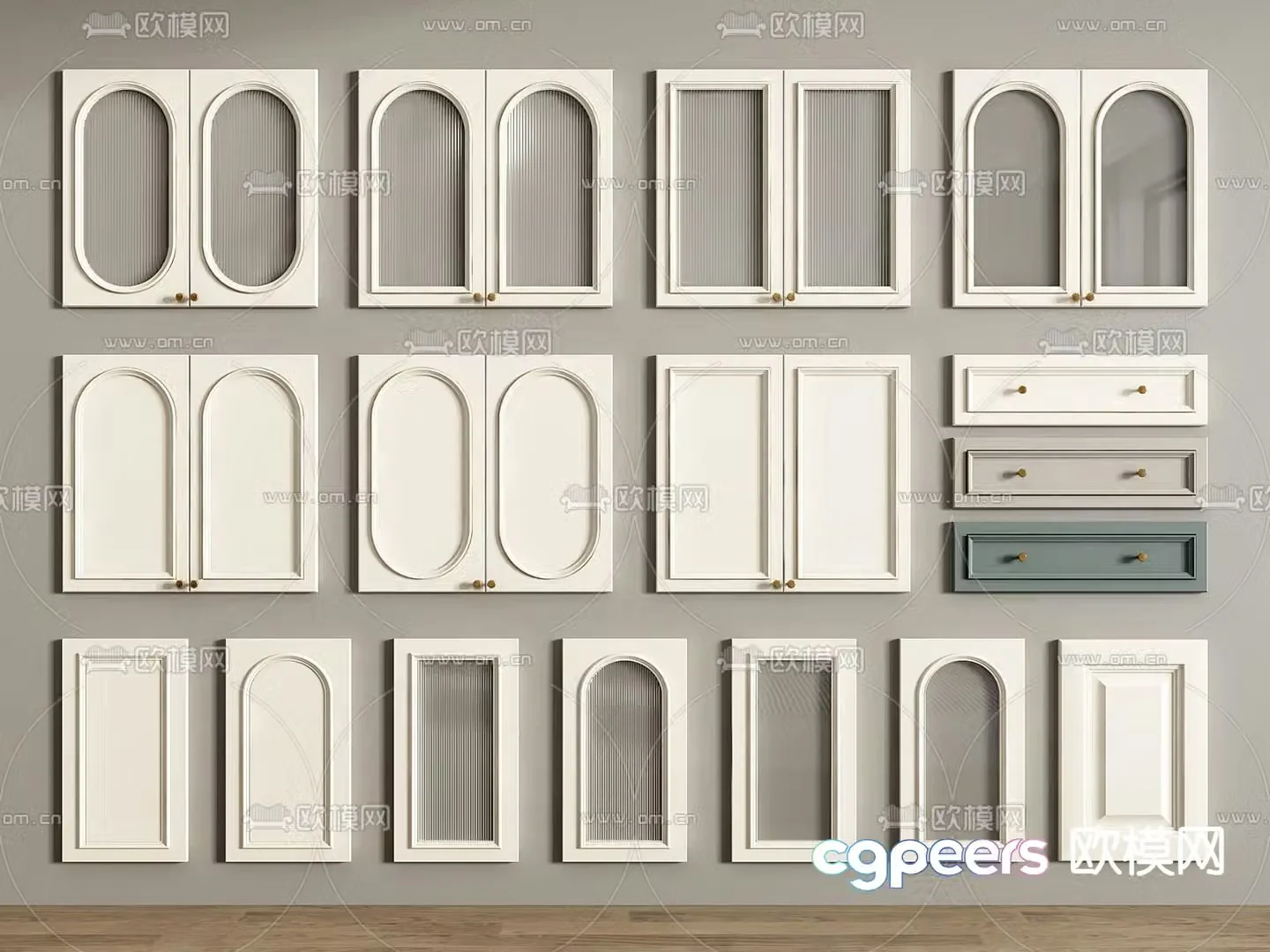 French cabinet door cabinet door wine cabinet door wardrobe door shoe cabinet door 3D model