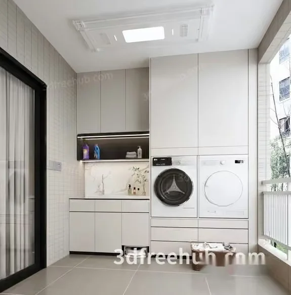 Modern Laundry Room 3D Model – 21798 – VRAY Render