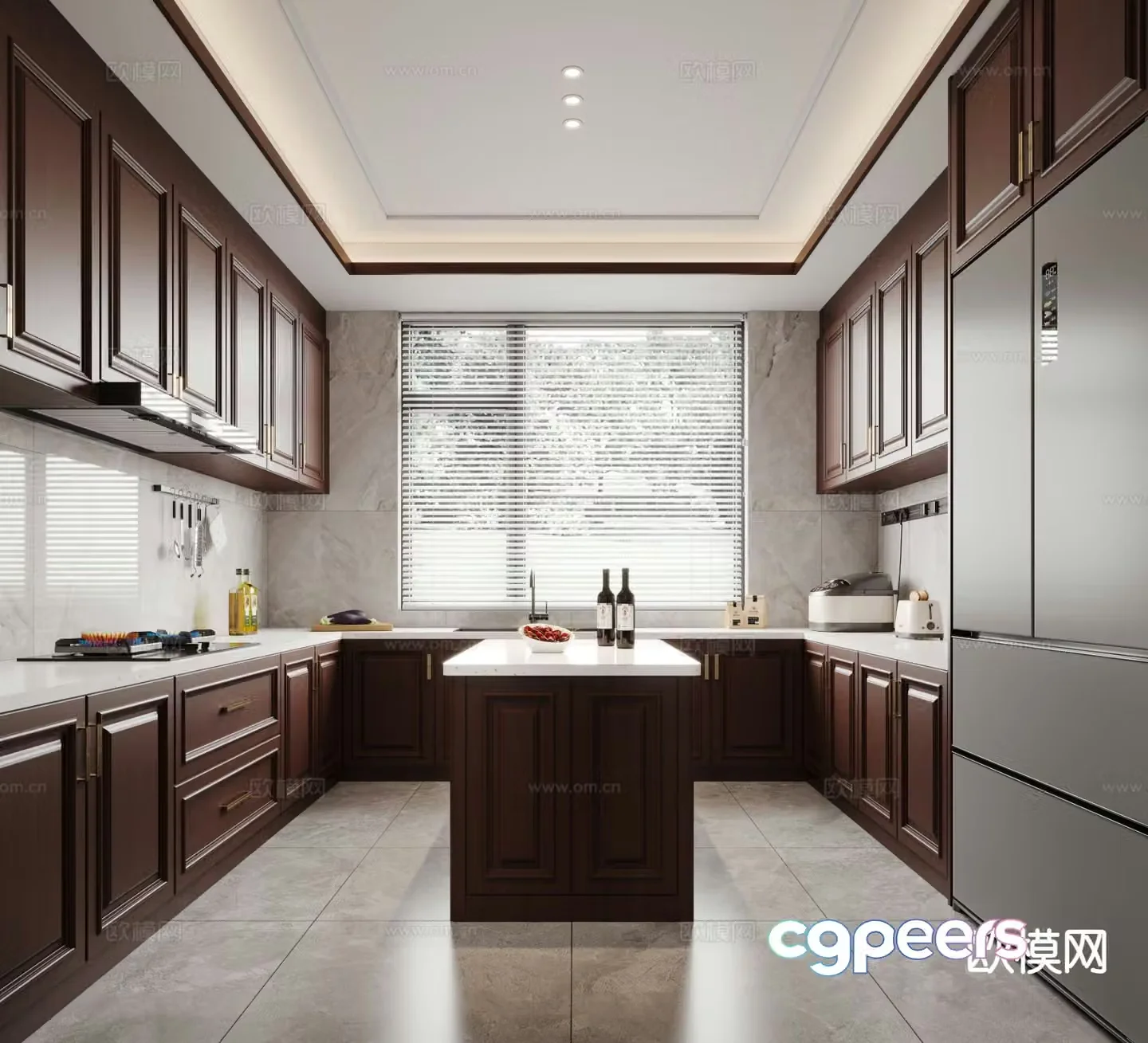 Island kitchen cabinet 3d model