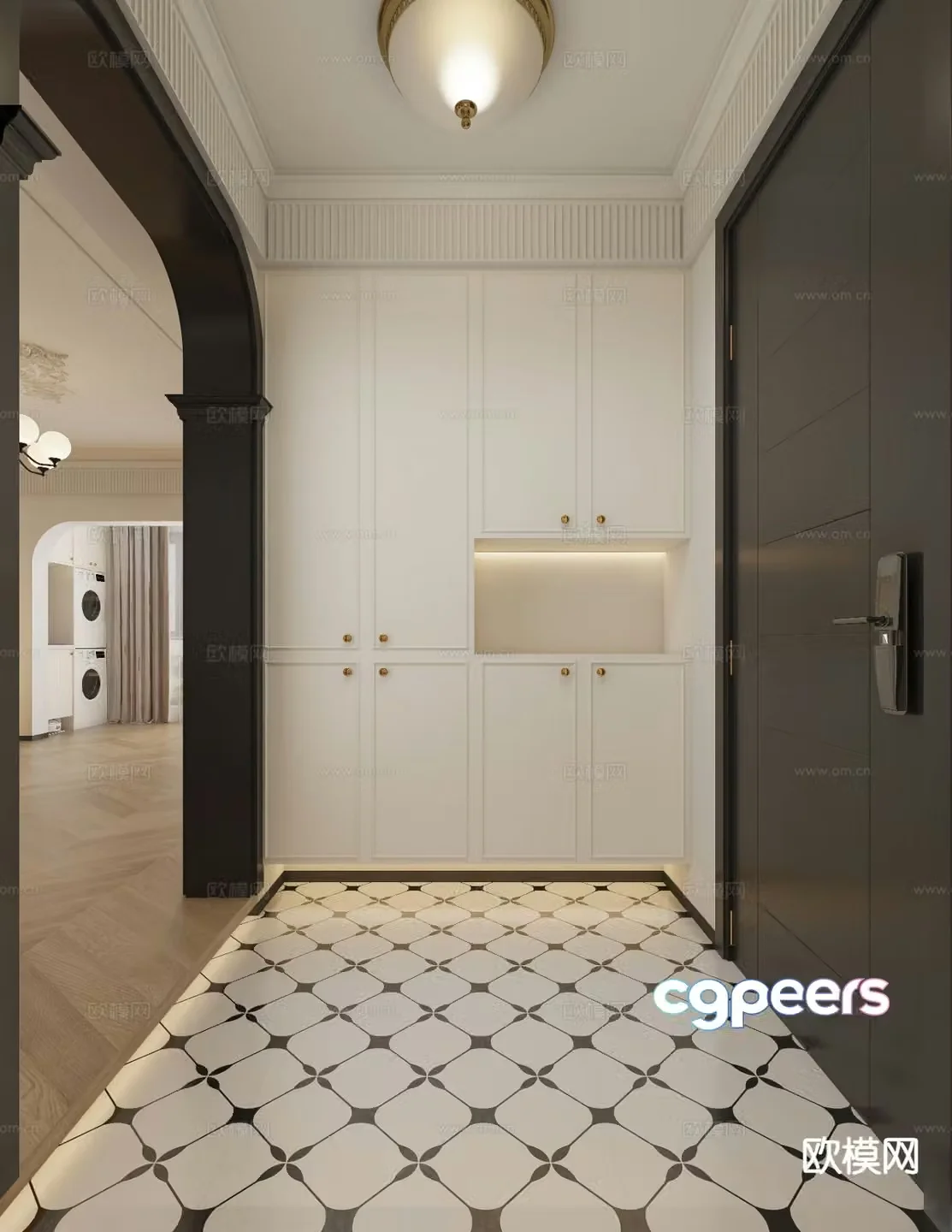 French entrance hall 3D model