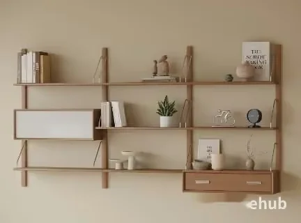 A Bookshelf With Decorative Items 3D Model – 22627 – VRAY Render