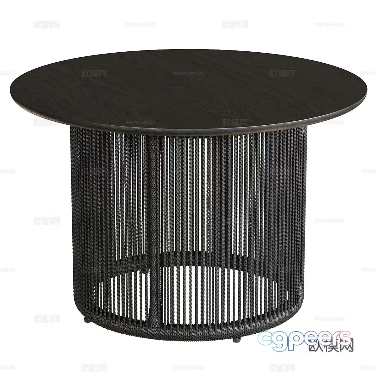 Modern minimalist Naomi Dantone round dining table 3d model