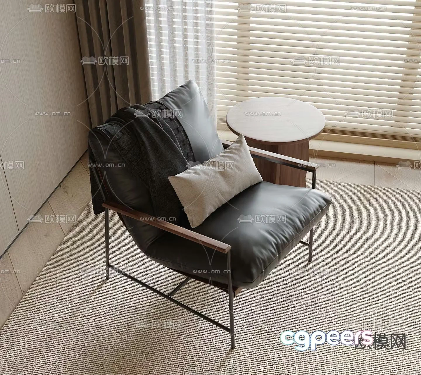 Modern leisure chair chair 3d model